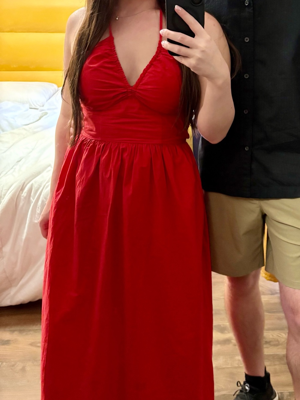 Target Universal Thread red halter maxi dress